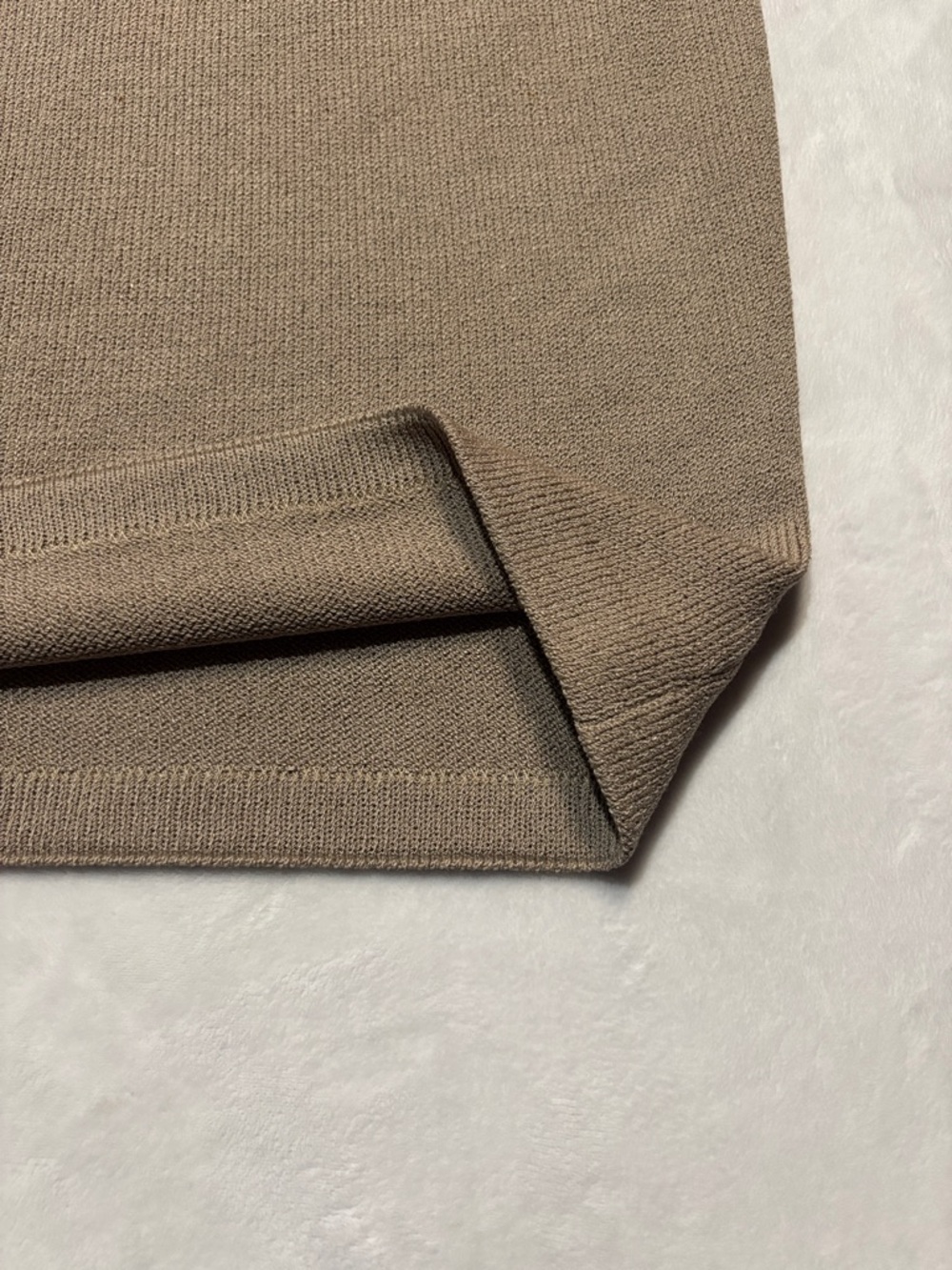 ST JOHN Knit Pencil Skirt in Taupe - Picture 3 of 6